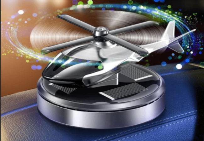 🚁高級太陽エネルギーカーフレグランス ヘリコプター車載アクセサリー 長時間持続する芳醇な香り✨