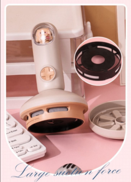 🐾萌え系デスク掃除機 キーボード・鉛筆削り屑対応 3 段階強力吸引 USB 充電式 ポータブル神器