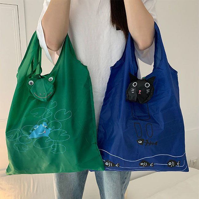 動物の形 デザインの折りたたみ エコバッグ、ショッピングバッグ、大容量エコバッグ
