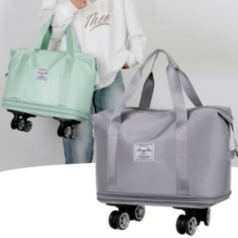 特大旅行衣類収納バッグ、ハンドバッグ、短期旅行用ユニバーサルホイール収納トロリーバッグ、折りたたみ 防水