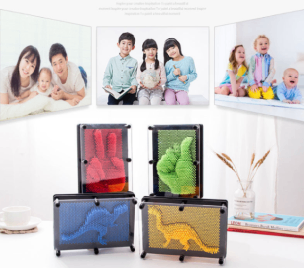 3D 立体百変ニードルアート、三次元手形顔型クローン、マジック、子供向けクリエイティブギフト